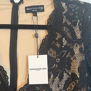 Generation Love Black Lace Robe